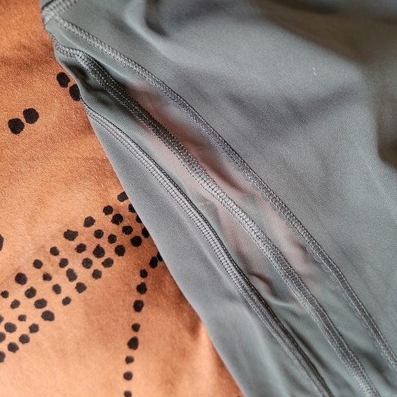 Lululemon Sun Setter Crop 17” Mesh Panel Dark Forest Capri Size 6 - Picture 9 of 15